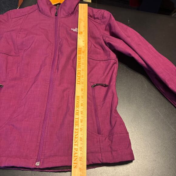 The North Face Full Zip Softshell Jacket Fleece Lined Purple Womens Medium M - Picture 3 of 6